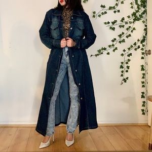 Oversized Denim Duster Jacket